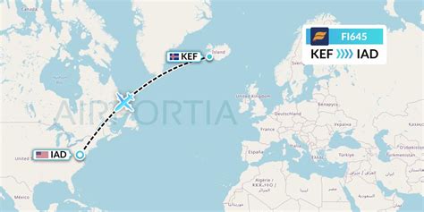 ice645|Icelandair FI645 (ICE1A) from Reykjavik to Washington .